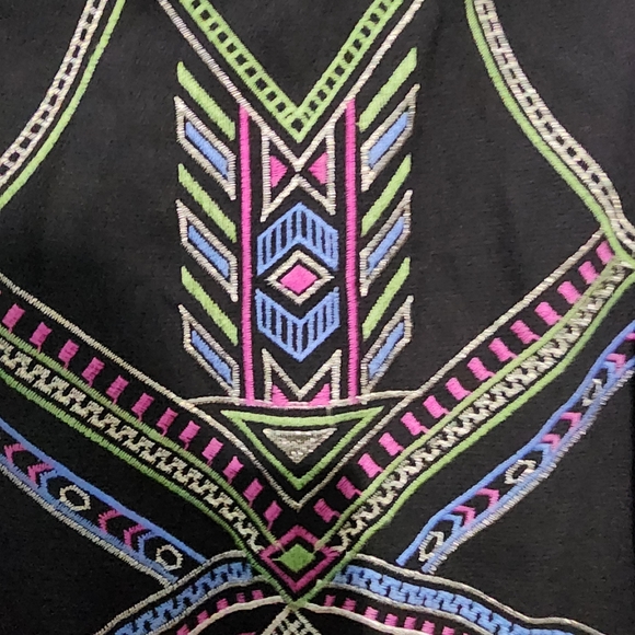 Flying Tomato Black Neon Aztec SouthWest Shift Pencil Short NWOT Dress Sz Small - Picture 11 of 11